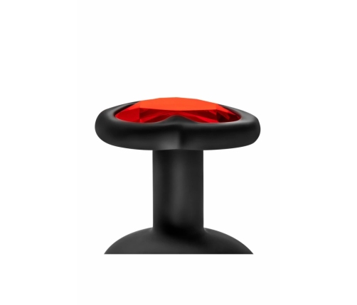 Blush Luxe Bling Plugs Training Kit Black with Red Gem Set S/M/L