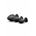 Blush Luxe Bling Plugs Training Kit Black with Red Gem Set S/M/L