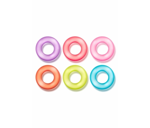 Blush Play With Me King of the Ring Set - 6 Silicone Rings, Multicolor