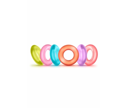 Blush Play With Me King of the Ring Set - 6 Silicone Rings, Multicolor