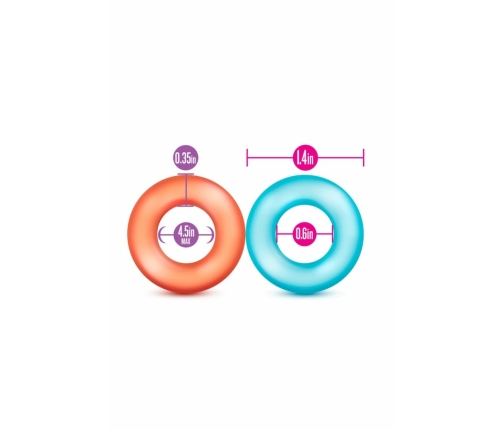 Blush Play With Me King of the Ring Set - 6 Silicone Rings, Multicolor