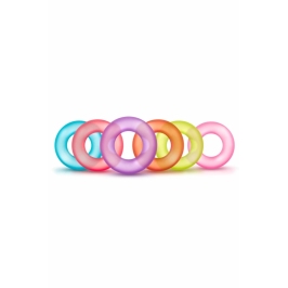 Blush Play With Me King of the Ring Set - 6 Silicone Rings, Multicolor