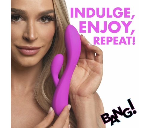 BANG! Flexible Dual Motor Rabbit Vibrator Purple 19.5cm Waterproof