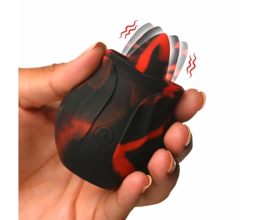 Bloomgasm Black Kiss Rose System Red/Black - Licking Motion Vibrator