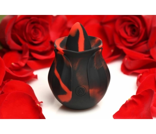 Bloomgasm Black Kiss Rose System Red/Black - Licking Motion Vibrator