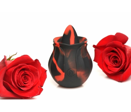 Bloomgasm Black Kiss Rose System Red/Black - Licking Motion Vibrator