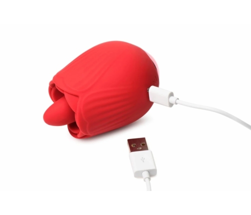 BLOOMGASM French Rose Red Intimate Stimulation Device 10 Modes Silicone