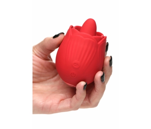 BLOOMGASM French Rose Red Intimate Stimulation Device 10 Modes Silicone