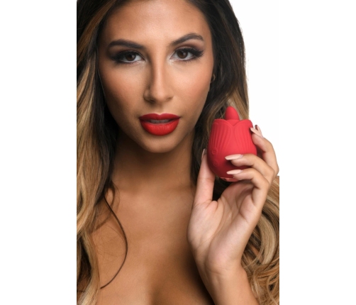 BLOOMGASM French Rose Red Intimate Stimulation Device 10 Modes Silicone