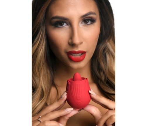 BLOOMGASM French Rose Red Intimate Stimulation Device 10 Modes Silicone