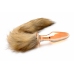 TAILZ Fox Tail Glass Plug Orange - Borosilicate Glass & Faux Fur 20cm
