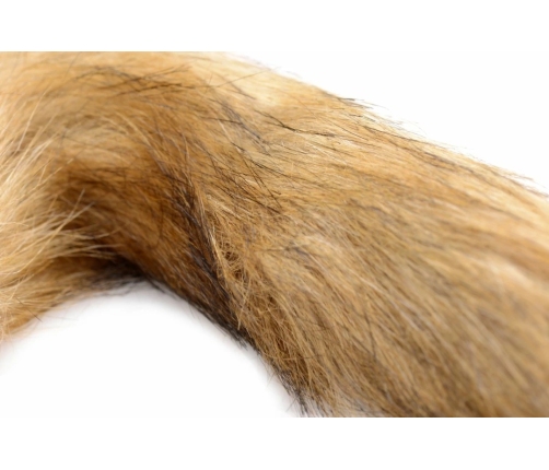 TAILZ Fox Tail Glass Plug Orange - Borosilicate Glass & Faux Fur 20cm