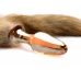 TAILZ Fox Tail Glass Plug Orange - Borosilicate Glass & Faux Fur 20cm