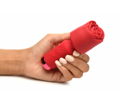 Bloomgasm Pleasure Rose Mini Wand Red - Compact Intimate Massager