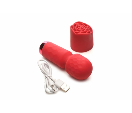Bloomgasm Pleasure Rose Mini Wand Red - Compact Intimate Massager