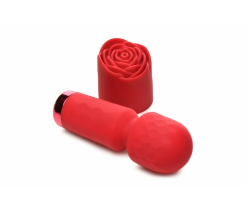 Bloomgasm Pleasure Rose Mini Wand Red - Compact Intimate Massager