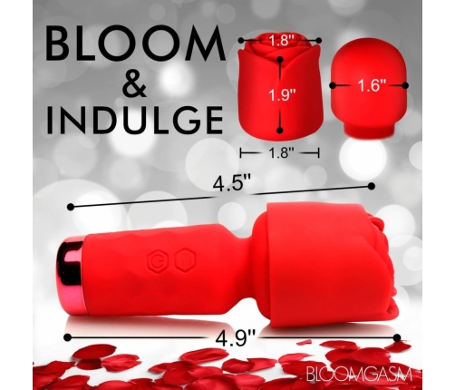 Bloomgasm Pleasure Rose Mini Wand Red - Compact Intimate Massager