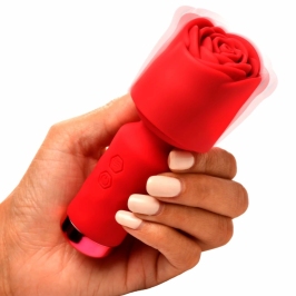 Bloomgasm Pleasure Rose Mini Wand Red - Compact Intimate Massager