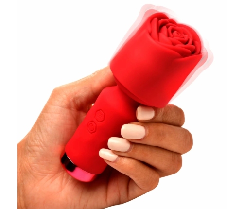Bloomgasm Pleasure Rose Mini Wand Red - Compact Intimate Massager