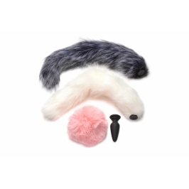 TAILZ Snap-On Intimate Plug Set - 3 Interchangeable Faux Fur Tails