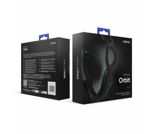 Nexus Simul8 Orbit Edition Intimate Stimulation System Silicone Black 13,5cm