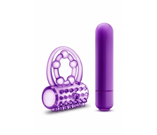 Blush Play With Me The Player Vibrating Dual Support Ring TPE Blue