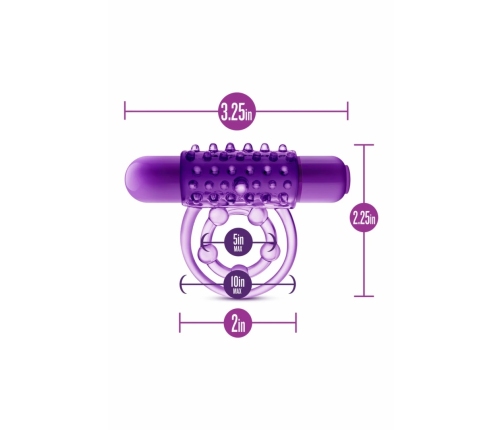 Blush Play With Me The Player Vibrating Dual Support Ring TPE Blue