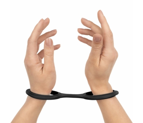 EasyToys Silicone Restraint Handcuffs Black - Flexible & Lightweight Design