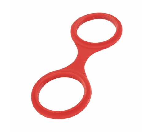 EasyToys Flexible Silicone Handcuffs Red - Adjustable Soft Model