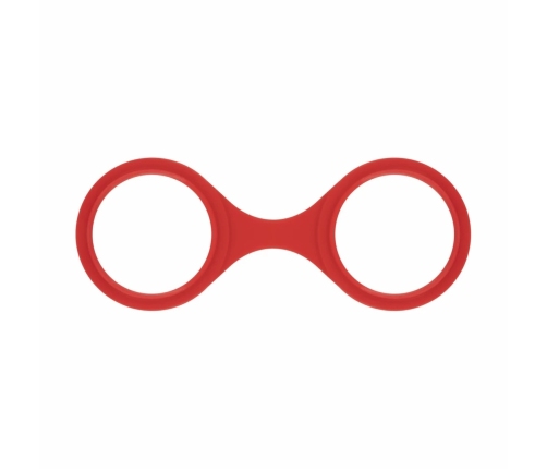 EasyToys Flexible Silicone Handcuffs Red - Adjustable Soft Model