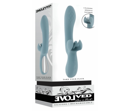 Evolved Take Your Flick Dual Motor Silicone Intimate Device Purple