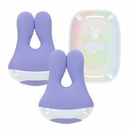 PLAYBOY Pleasure In A Pinch Vibrating Silicone Adjustable Clamps Pink