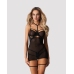Obsessive Arrowel Black Chemise Adjustable Straps Lace Design M