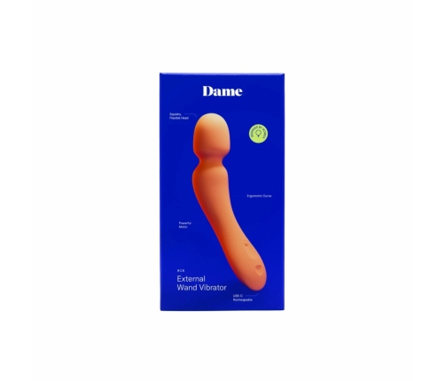 Dame Min Mini Wand Intimate Massager Papaya - Compact & Ergonomic Design