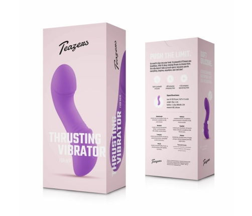 Teazers Mini Thrusting Device Purple - Compact Rechargeable Massager