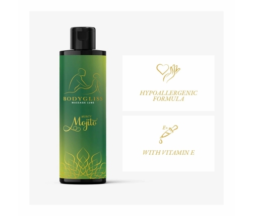 BodyGliss Minty Mojito Massage & Lubrication Oil 150ml - Refreshing Scent