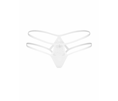 Obsessive Arrowel White Lace Panties with Geometric Strap Design S/M