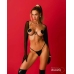 Obsessive Lustique Harness Bra Black - Adjustable Decorative Chain Top S/M/L