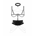 Obsessive Premisis Harness Black - Adjustable Bodysuit with Silver Accents S/M/L