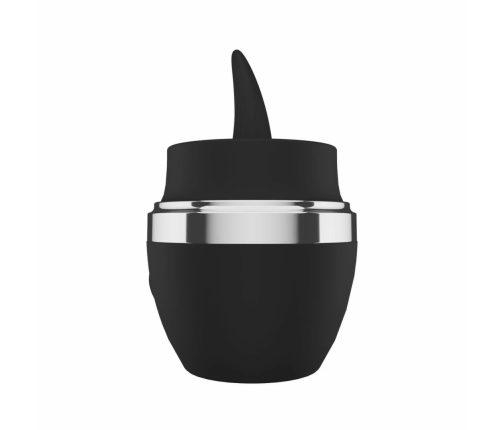 Teazers Mini Tongue Black - Compact Intimate Vibrating Device, Silicone