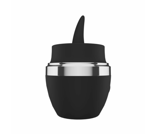 Teazers Mini Tongue Black - Compact Intimate Vibrating Device, Silicone