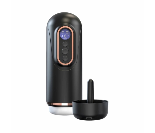 Teazers Telescopic Intimate Machine Black - Multi-Function Heating System