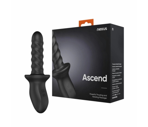 Nexus Ascend Black Rotating-Thrusting Intimate Device, Ergonomic, Waterproof