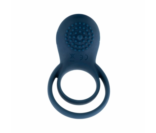 Boners Vibrating Intimate Ring for Couples Blue Silicone Rechargeable