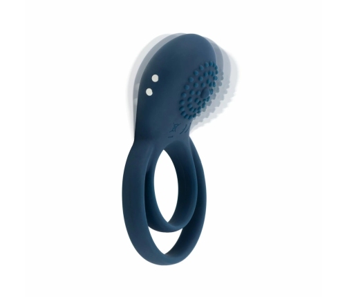 Boners Vibrating Intimate Ring for Couples Blue Silicone Rechargeable