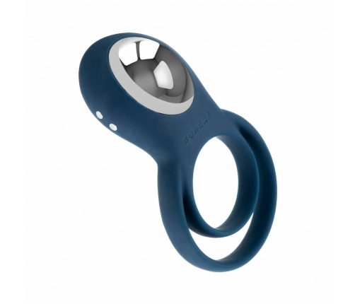 Boners Vibrating Intimate Ring for Couples Blue Silicone Rechargeable