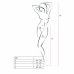 Passion S011 White Mesh Strip Lingerie Panty - Seamless Comfort Design One Size