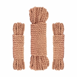Rosy Gold Rope Set Elegant Luxury Bondage Ropes 8m Soft Fiber Gold