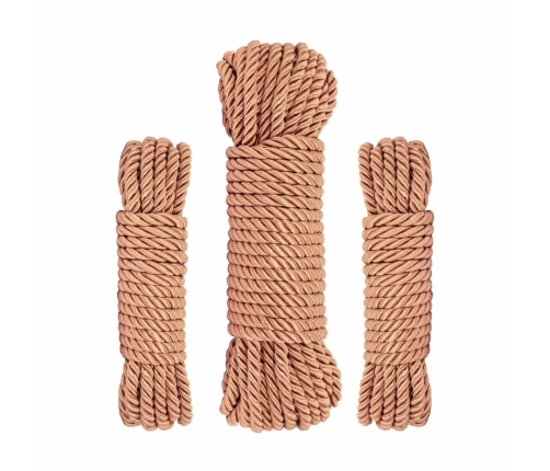 Rosy Gold Rope Set Elegant Luxury Bondage Ropes 8m Soft Fiber Gold
