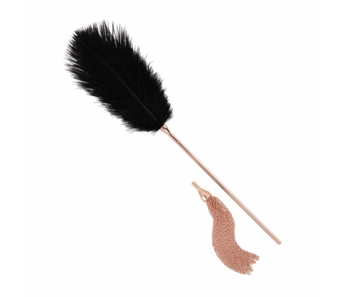 Rosy Gold Feather Tickler & Whip - 2-in-1 Rose Gold Accessory